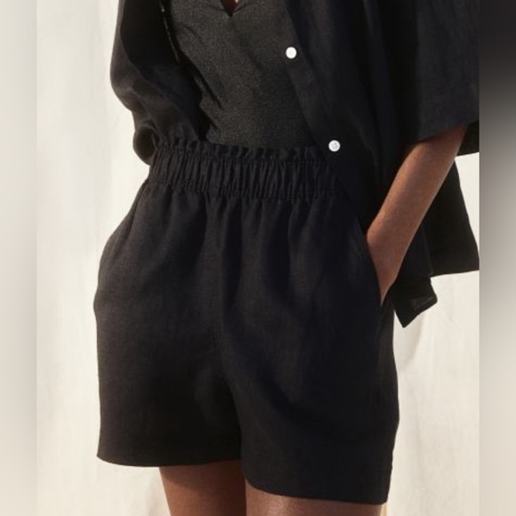 H&M Linen blend paper bag shorts - Picture 7 of 7